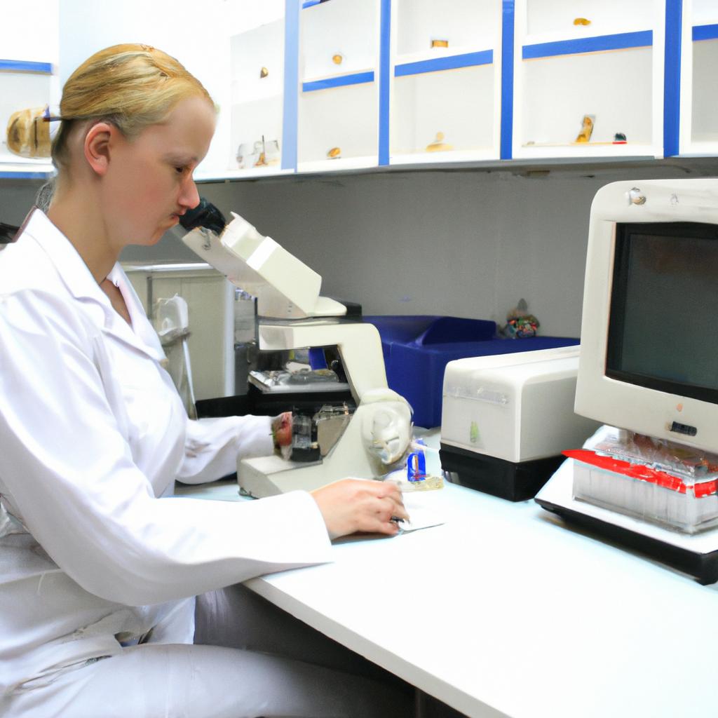 Person conducting scientific research